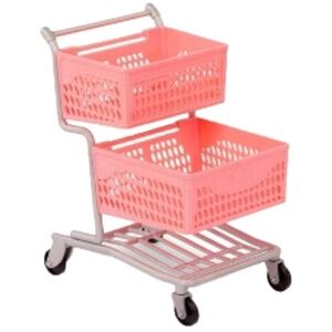 Our Generation Supermarket Pink Grocery Shopping Cart 18” Doll Accessory